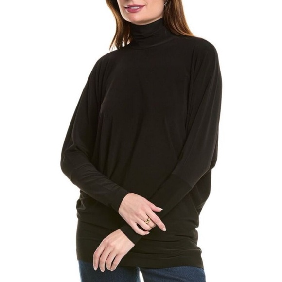 Norma Kamali Turtleneck Oversized Dolman Long Sleeve Top - Picture 1 of 8